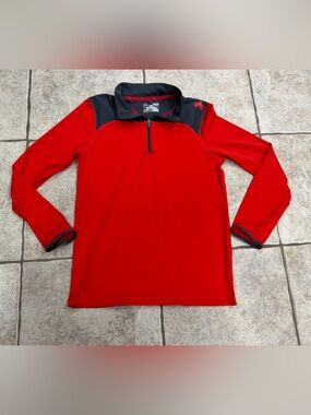 Under Armour Red Quarter-Zip Performance Pullover youth large